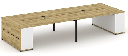 Рабочая станция с опорными распашными шкафоми CN.DRS-264 B/W