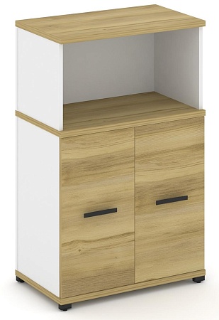 Распашной шкаф опорный/приставной с надставкой  низкой CN.SOPR-003 B/W