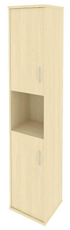 Шкаф высокий узкий левый (2 низкие двери ЛДСП) А.СУ-1.5 (L)