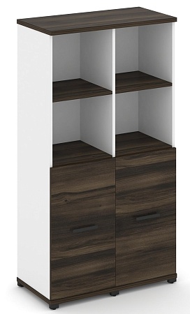 Шкаф две узкие секции, 4 ниши (2 фасада ЛДСП, 2 ниши) CN.STU-421 B/W