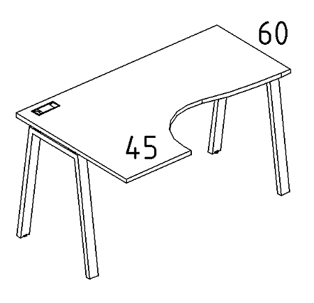 Стол эргономичный левый  А4 Б3 033L БП