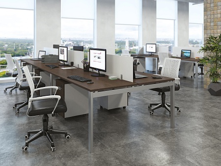 Рабочая станция на 2 стола зеркальная TES284188