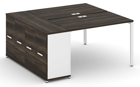 Рабочая станция с опорным распашным шкафом CN.DRS-218 B/W