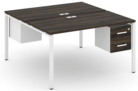 Рабочая станция двух сторонняя с подвесными тумбами на 2 места CN.DRS-115 B/W