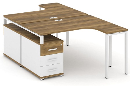 Рабочая станция с двойной опорной тумбой CN.DSA-301 B/W