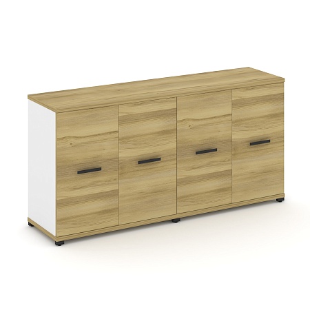 Шкаф две широкие секции, 2 нишии (4 фасада ЛДСП, 2 ниши) CN.STS-223 B/W