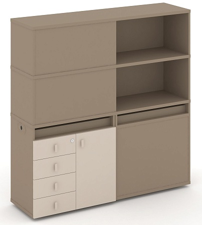 Набор №18. Тумба двойная + высокая надставка ES.NB.2V-18