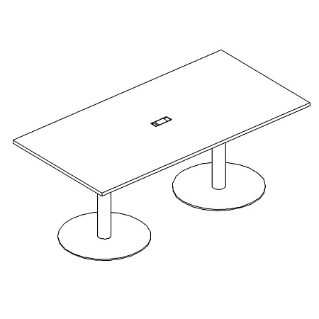 Стол для переговоров на опорах-колоннах А4 ХР 123