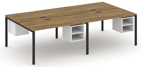 Рабочая станция двухсторонняя с подвесными тумбами на 4 места CN.DRS-127