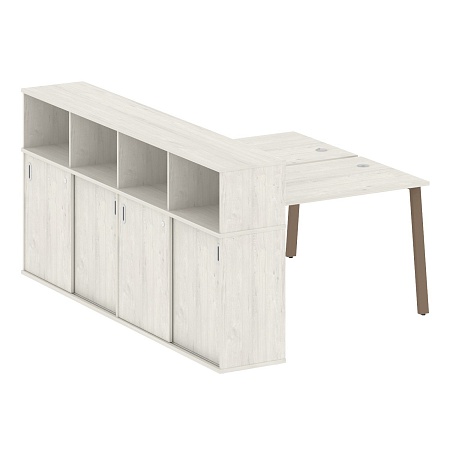 Рабочая станция на А-образном м/к с опорным шкафом-купе БА.РС-СШК-4.2