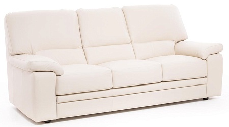 Диван 3 мест. кожа ELLA 3 Ivory 22042