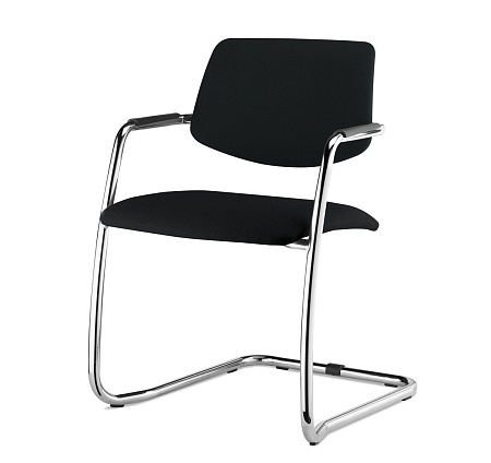 Кресло на полозьях, кожа Urban slide Ivory 22042