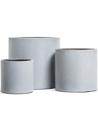 Кашпо TREEZ Effectory Beton Цилиндр Серый ледник в-40 см, д-41 см