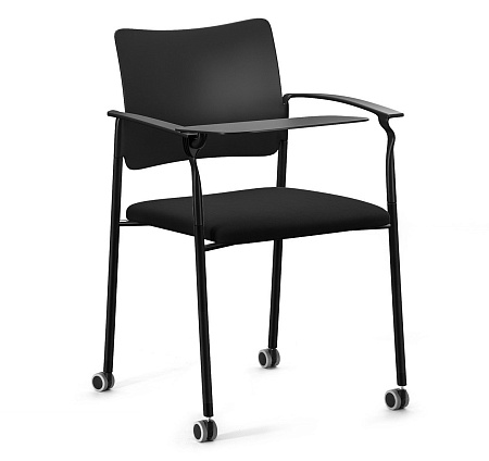 Кресло со столик, ч.база Pinko plastic cast black Kiton 08 Arms+WT