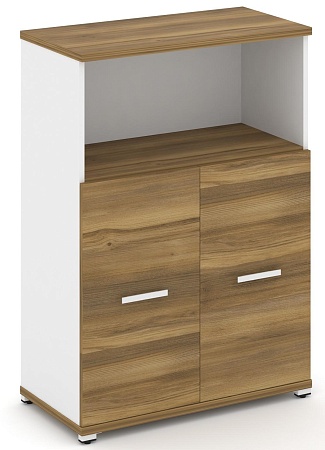 Шкаф две широкие секции, 3 ниши (2 фасада ЛДСП, 2 ниши ) CN.STS-313 B/W