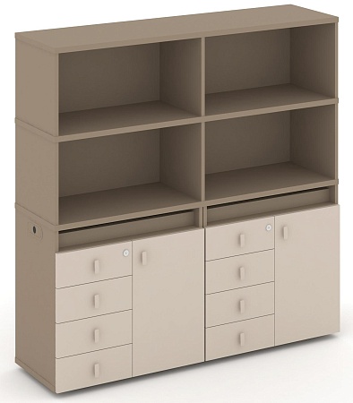 Набор №4. Тумба двойная + высокая надставка ES.NB.2V-4