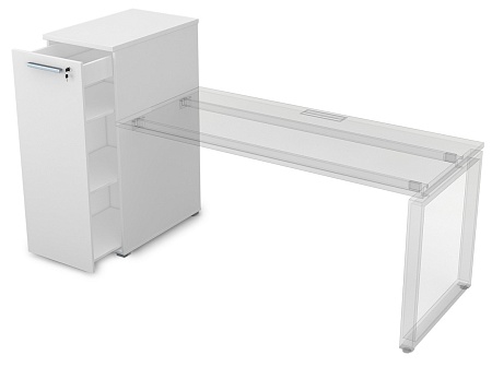 Тумба с выкатной секцией высокая  9Т.009