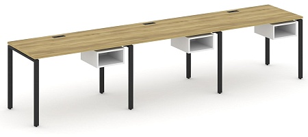 Рабочая станция односторонняя с подвесными тумбами на 3 места CN.ORS-122