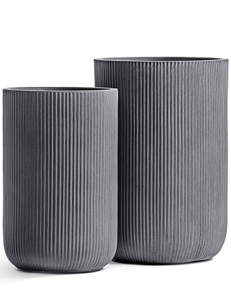 Кашпо Treez Ergo Jet Высокий цилиндр Дымчато-серый бетон в-55, д-37 см