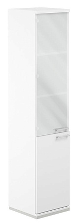 Шкаф 5 ур. 400 со стеклом AG.209.WH.WH.WH.GL.L