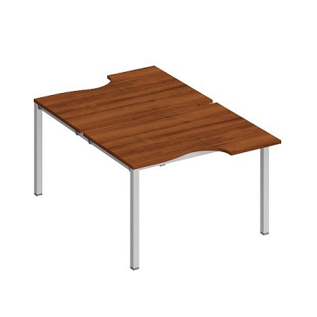 Рабочая станция со столами эргономичными на металлокаркасе КФ (2х120)  К.1148