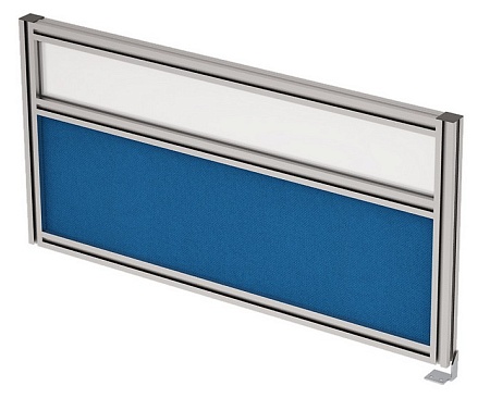 Барьер боковой в алюминевом профиле, вставка стекл...