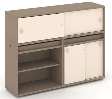 Набор №10. Тумба двойная + низкая надставка ES.NB.2N-10