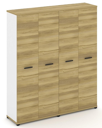 Шкаф две широкие секции, 5 ниш (4 фасада ЛДСП, 5 ниш) CN.STS-528 B/W