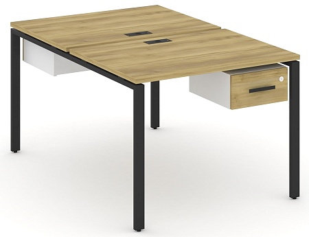 Рабочая станция двух сторонняя с подвесными тумбами на 2 места CN.DRS-109 B/W