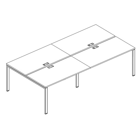 Рабочая станция на металлокаркасе UNO (4х120) А4 Б1 173-2 БП
