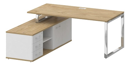 Стол руководителя с опорной греденцией , левый SK.SRG-180 (L)