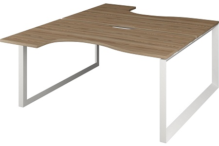 Бенч эргономичный на 2 рабочих места на металлокаркасе НТМП.О.Б2-060