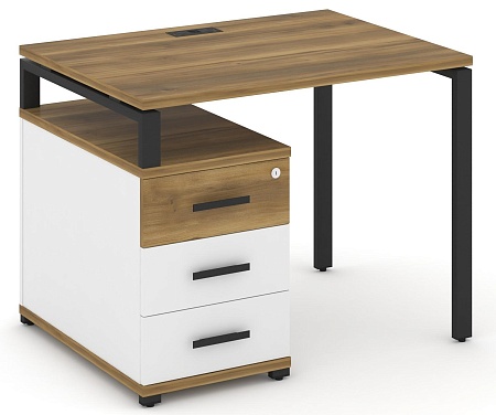 Стол письменный с одной опорной тумбой CN.SP-301 B/W