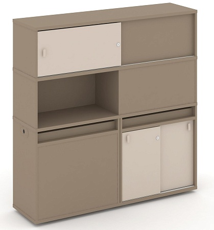 Набор №33. Тумба двойная + высокая надставка ES.NB.2V-33