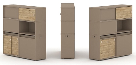 Набор №32. Тумба двойная + высокая надставка ES.NB.2V-32