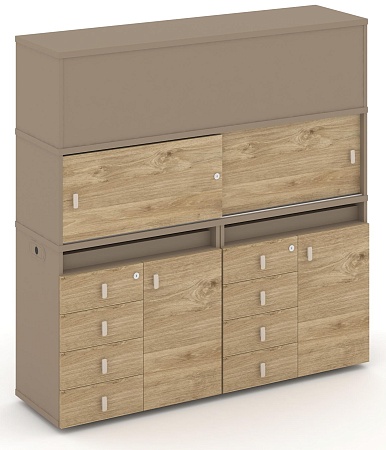 Набор №6. Тумба двойная + высокая надставка ES.NB.2V-6