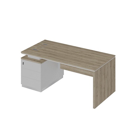 Стол руководителя (опора ДСП) на опорной тумбе левый СИ 109L