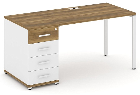 Стол рабочий с одной опорной тумбой CN.SP-402 B/W
