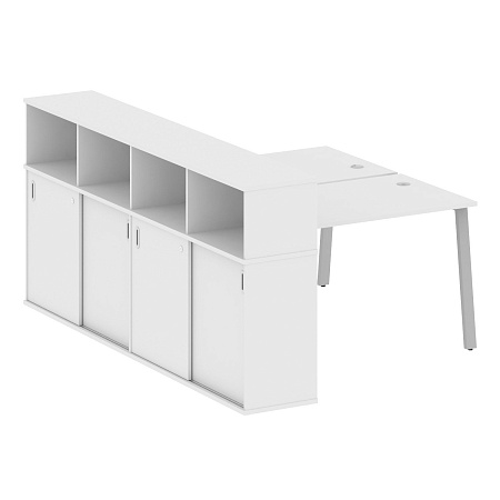 Рабочая станция на А-образном м/к с опорным шкафом-купе БА.РС-СШК-4.2