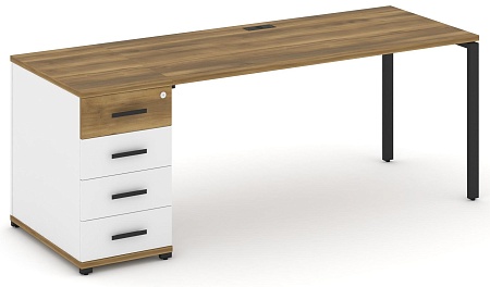 Стол рабочий с одной опорной тумбой CN.SP-404 B/W