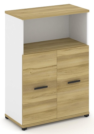 Шкаф две широкие секции, 3 ниши (2 фасада ЛДСП, 2 ниши ) CN.STS-313 B/W