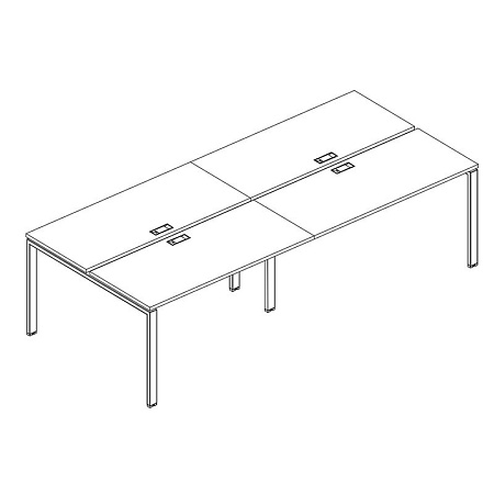 Рабочая станция на металлокаркасе UNO (4х140) А4 Б1 171-2 БП