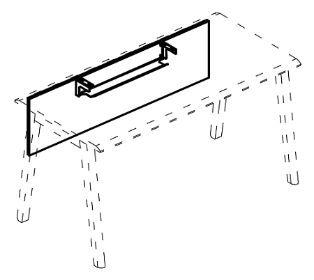 Экран стола 180 с кабель-каналом А4 Б 844