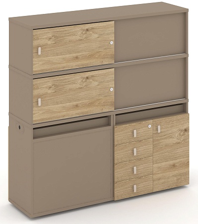 Набор №25. Тумба двойная + высокая надставка ES.NB.2V-25