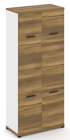 Шкаф одна широкая секция, 5 ниш (2 фасада ЛДСП, 3 ниши + 2 фасада ЛДСП, 2 ниши) CN.STS-515 B/W