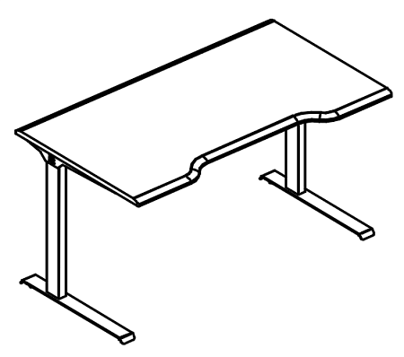 Стол эргономичный  МР А2 024.03