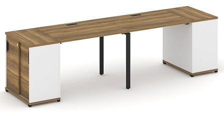 Рабочая станция с опорными шкафом купе CN.ORS-233 B/W
