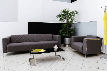 Диван 2м, войлок VISPO 2 MUSE Grigio 19  stitch 1