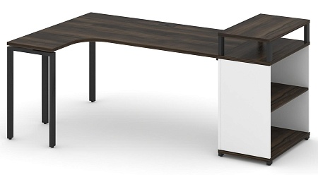 Стол эргономичный с опорным стеллажом с верхним горизонтом левый CN.SA-204(L)