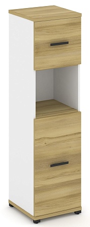 Шкаф одна узкая секция, 4 ниши ( фасад ЛДСП, 2 ниши + фасад ЛДСП, 1 ниша) CN.STU-415  B/W